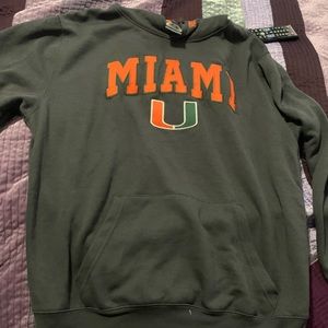 Means grey Miami hurricanes hoodie size xl